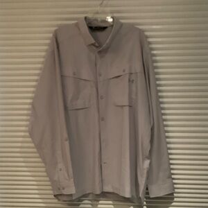 Under Armour Pale Gray Men’s Casual Button-Down Shirt